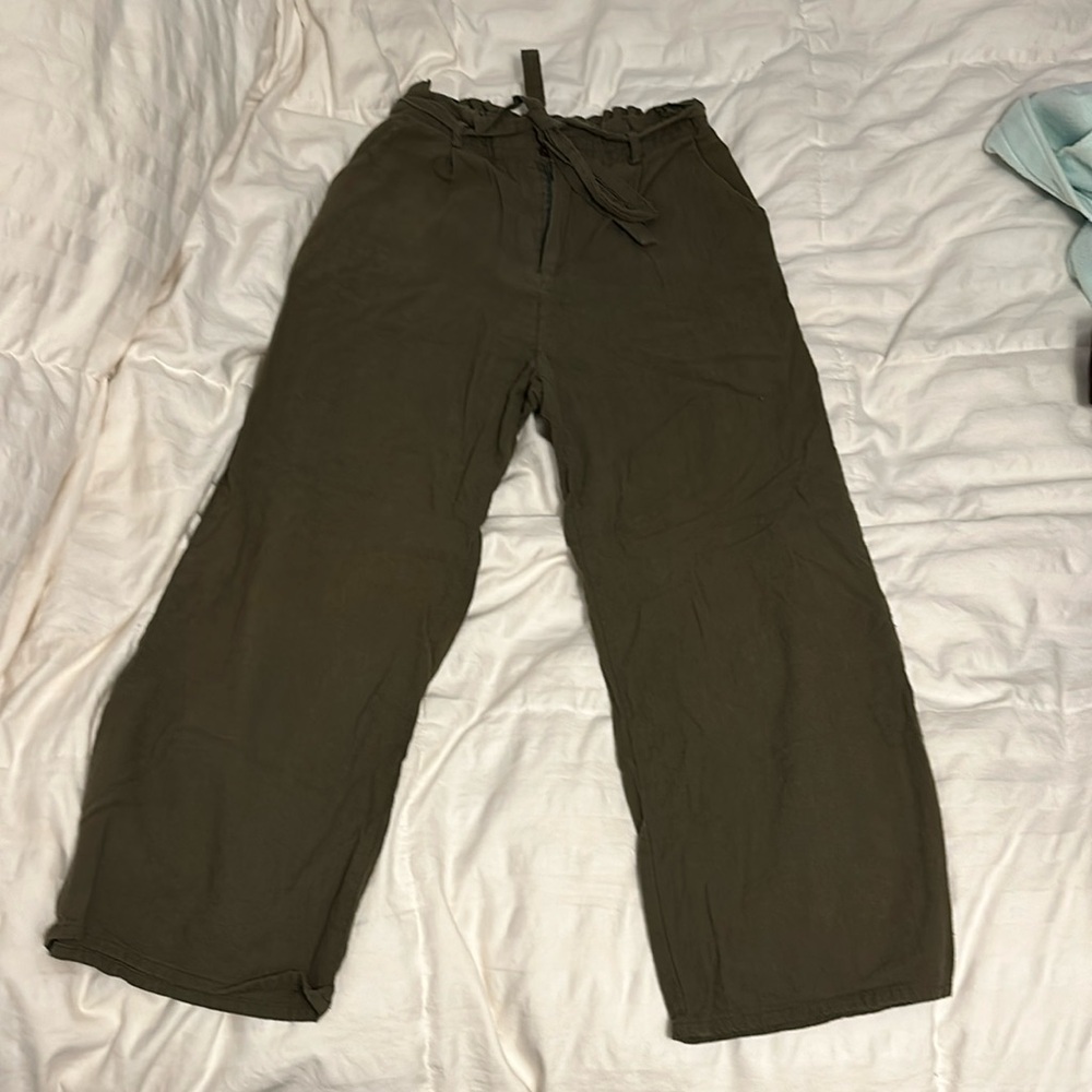 Olive Green Relaxed Pants